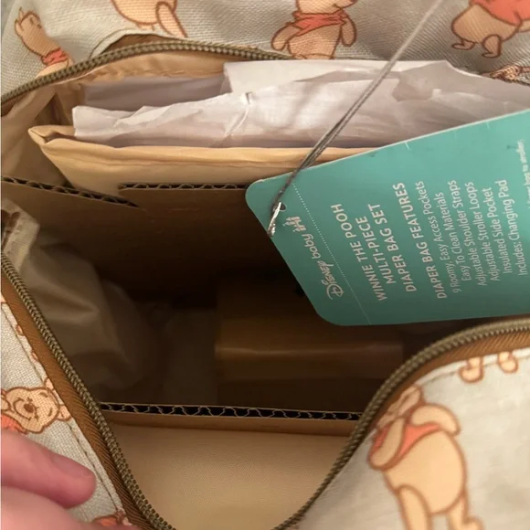 Disney Winnie the Pooh Beige and Brown Diaper Bag